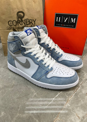 Кроссовки Jordan 1 Retro High Hyper Royal Smoke Grey