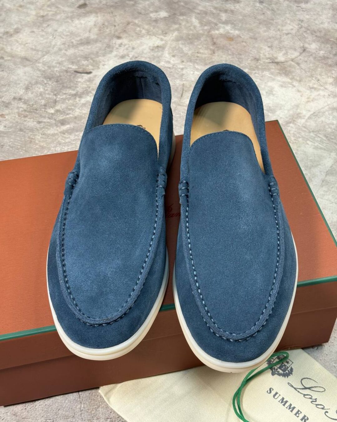 Лоферы Loro Piana Dark Blue — изображение 2