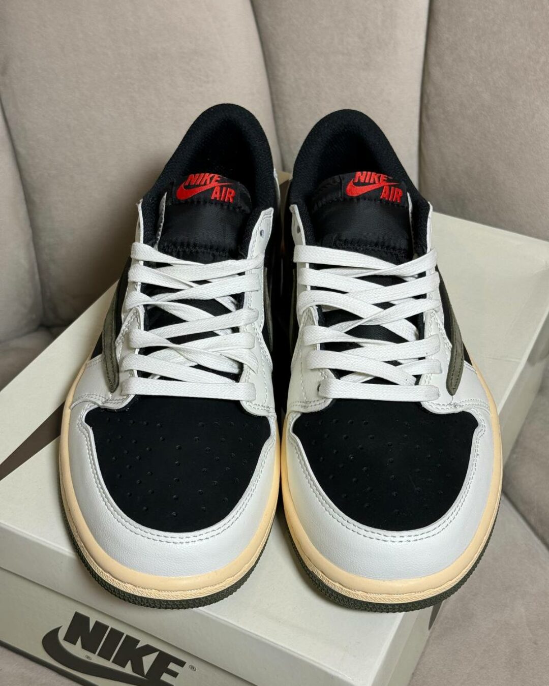 Кеды Travis Scott X Air Jordan 1 Retro Low OG Olive — изображение 4