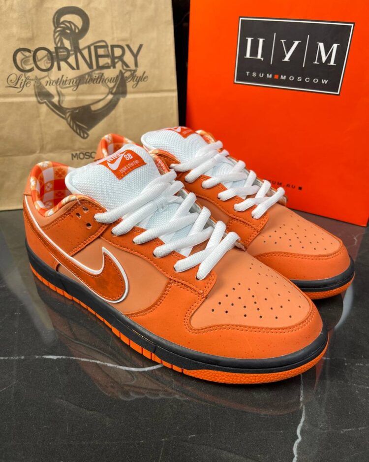 Кеды Nike Concepts X Dunk Low SB Orange Lobster — фото 9