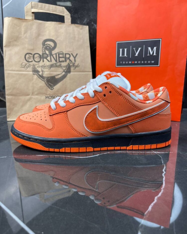 Кеды Nike Concepts X Dunk Low SB Orange Lobster — фото 11