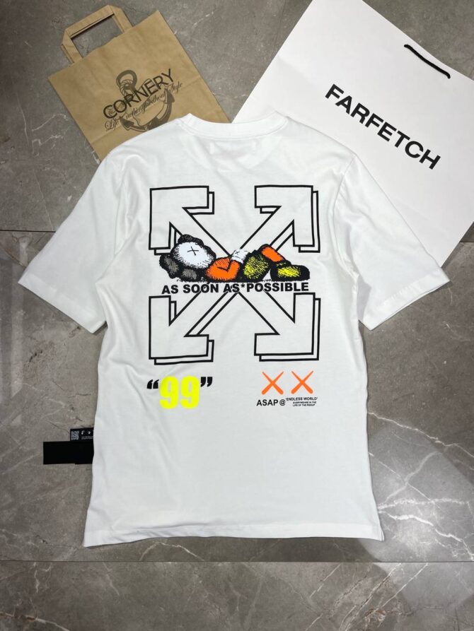 Футболка Off White x Kaws — изображение 2