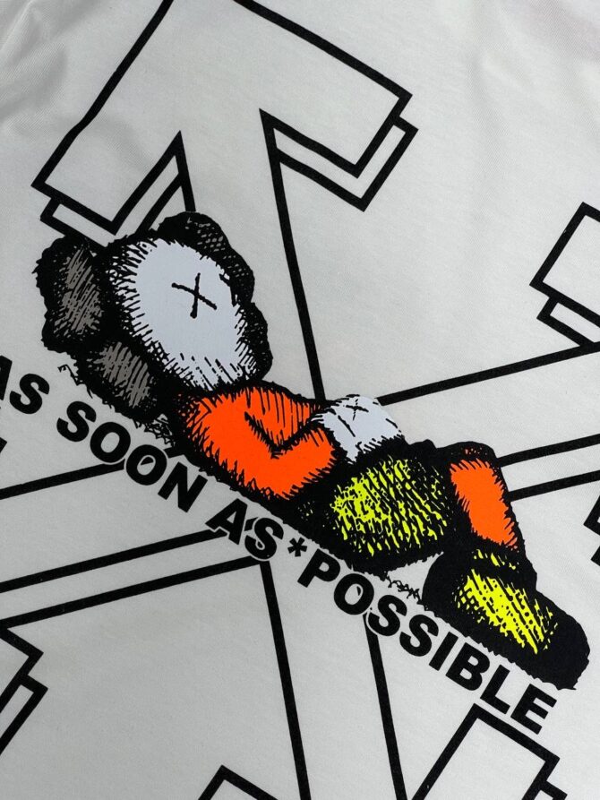 Футболка Off White x Kaws — изображение 9