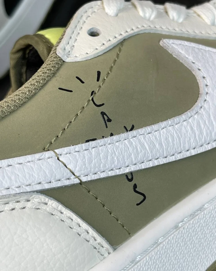 Кеды Travis Scott x Air Jordan 1 Low Golf Neutral Olive S — фото 6