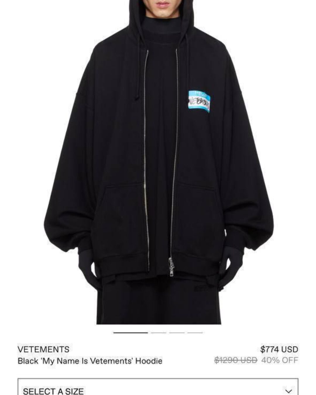 Zip-Худи Vetements — изображение 10