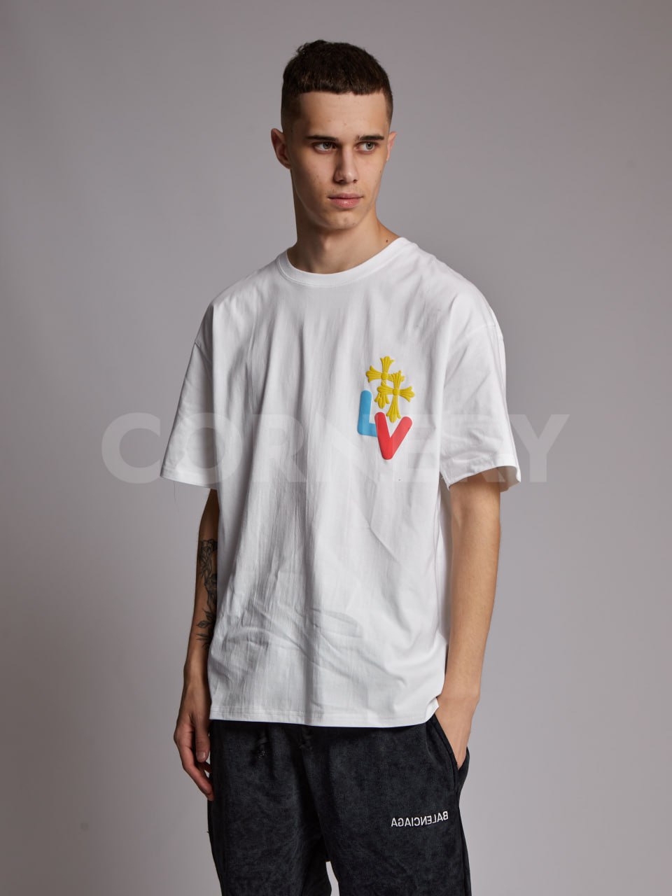 Футболка Louis Vuitton x Chrome Hearts — фото 4