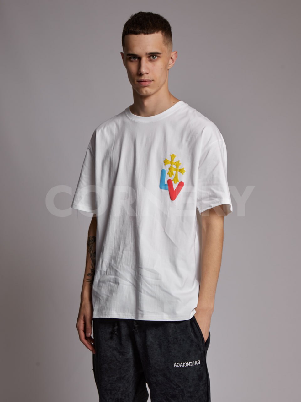 Футболка Louis Vuitton x Chrome Hearts — фото 6