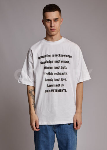 Футболка Vetements Knowledge