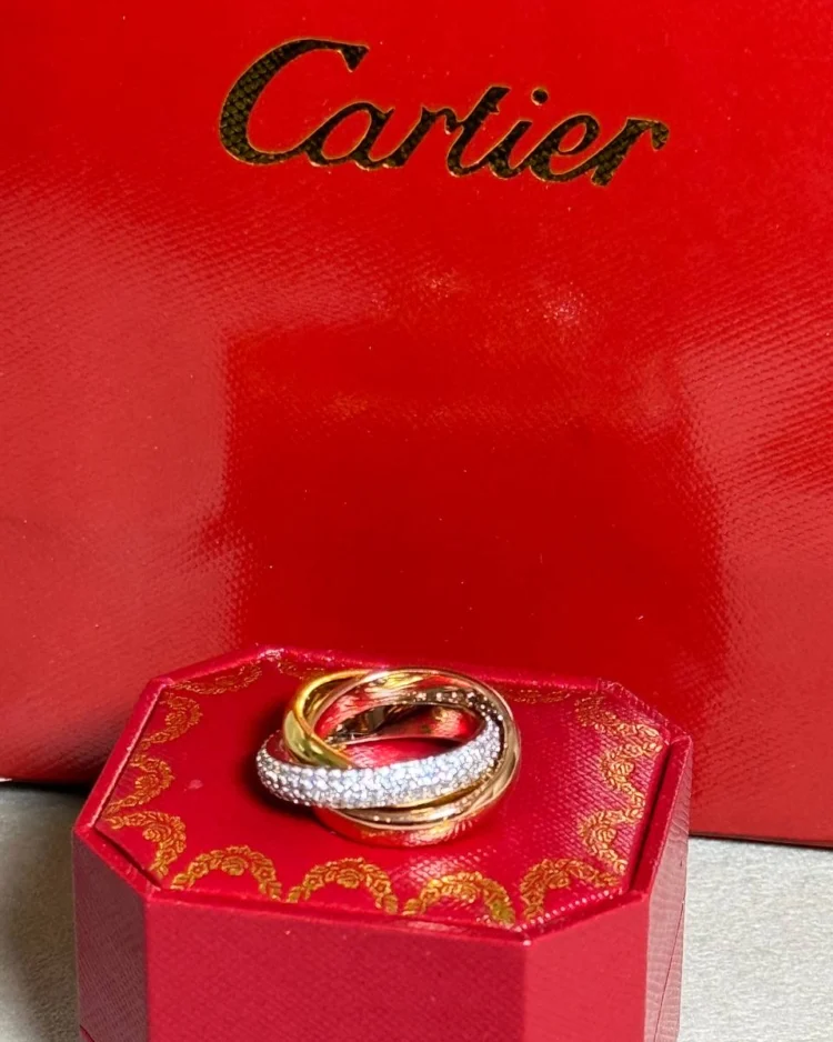 Кольцо Cartier Trinity Камни — фото 7