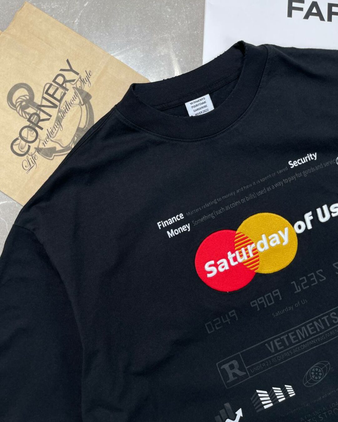 Футболка Vetements Mastercard — изображение 3