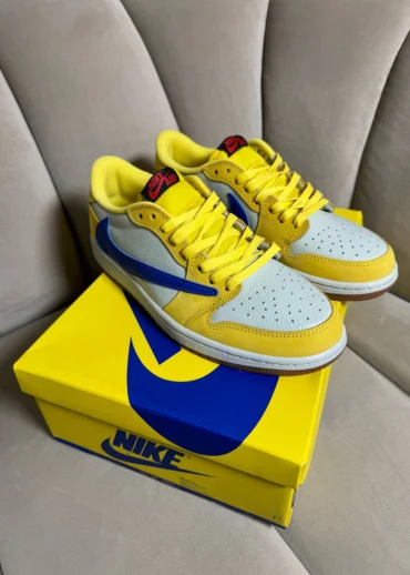 Кеды Travis Scott x Wmns Air Jordan 1 Retro Low OG SP Canary