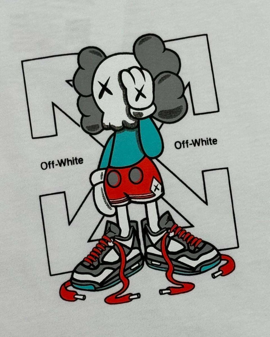 Футболка Off White x Kaws — изображение 6