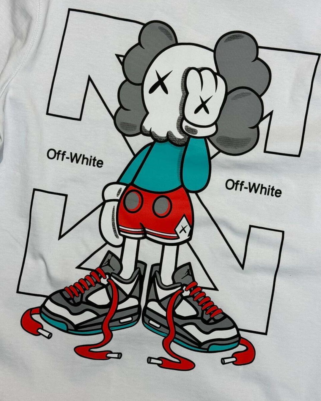 Футболка Off White x Kaws — изображение 9