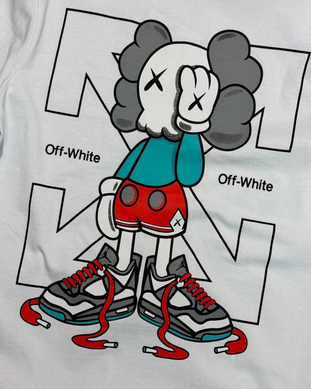 Футболка Off White x Kaws — изображение 9