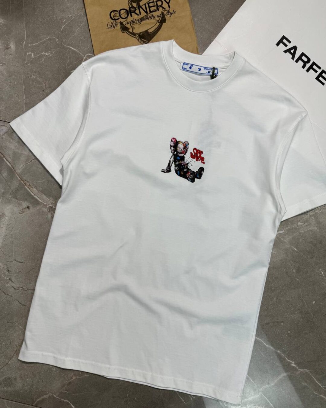Футболка Off White x Kaws — изображение 6