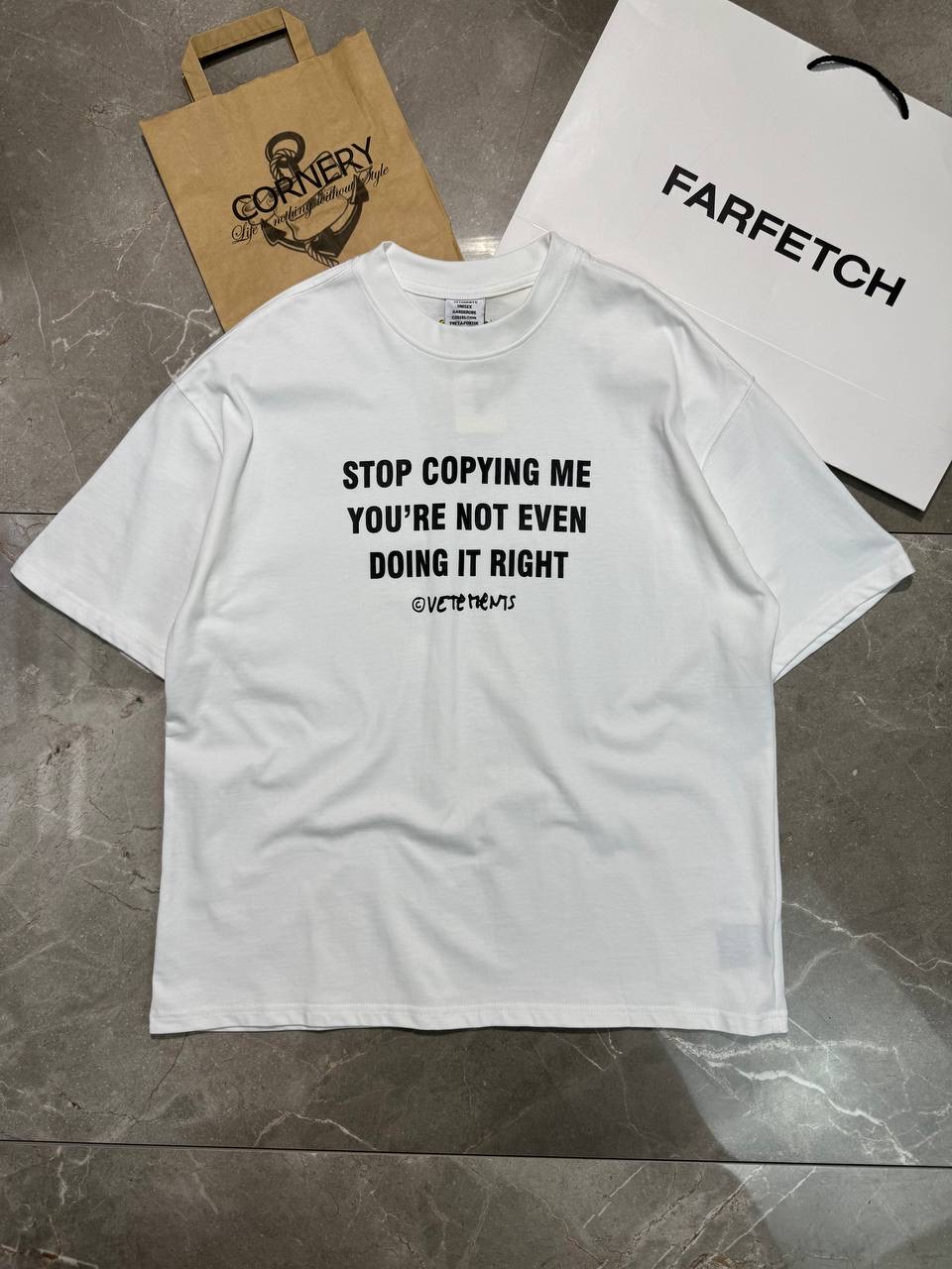 Футболка Vetements Stop Copying Me