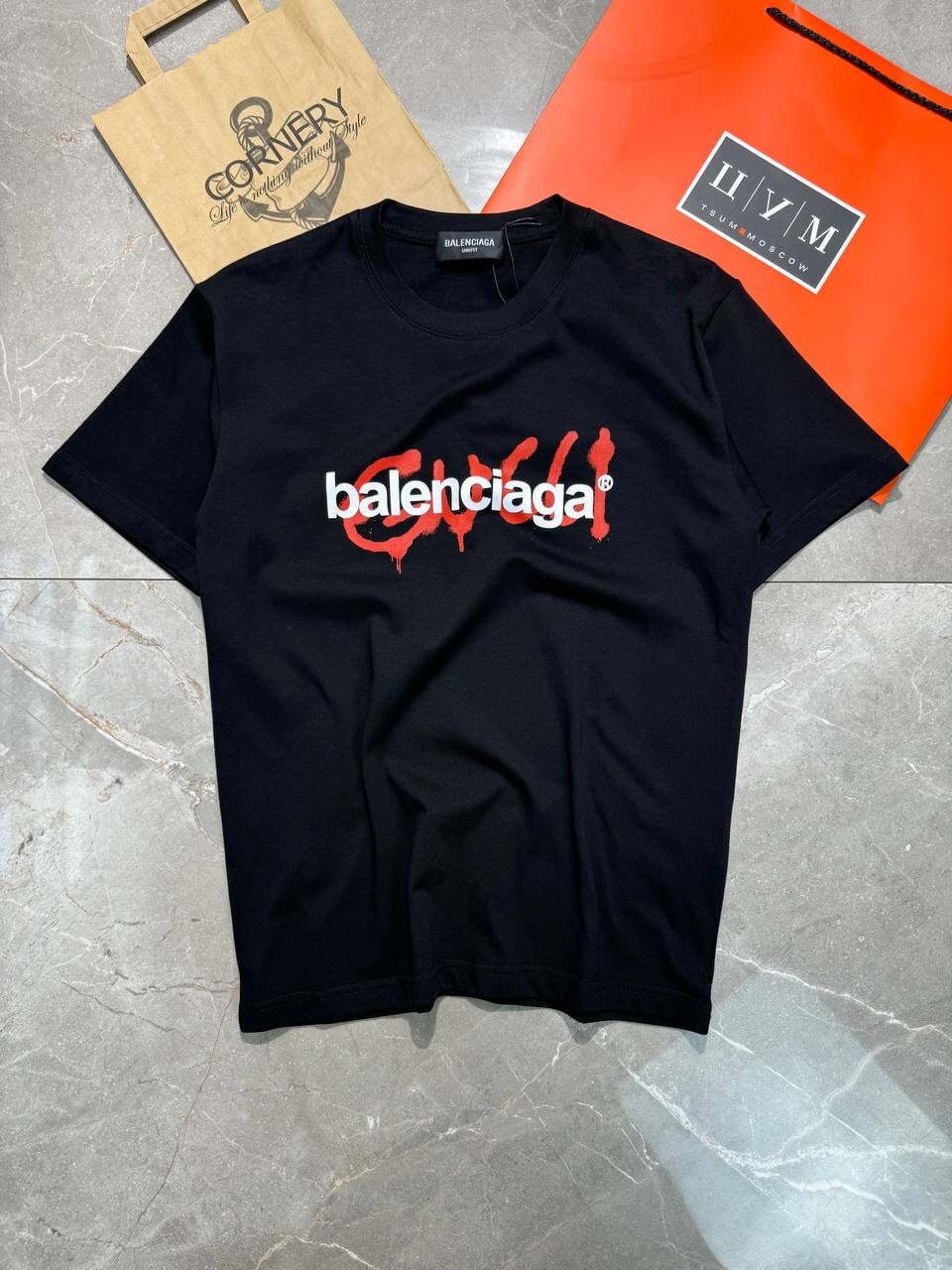 Футболка Balenciaga x Gucci — фото 1