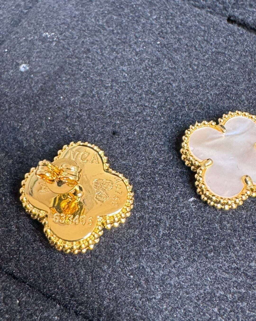 Серьги Van Cleef & Arpels Vintage Alhambra (Rose gold/White) — изображение 6