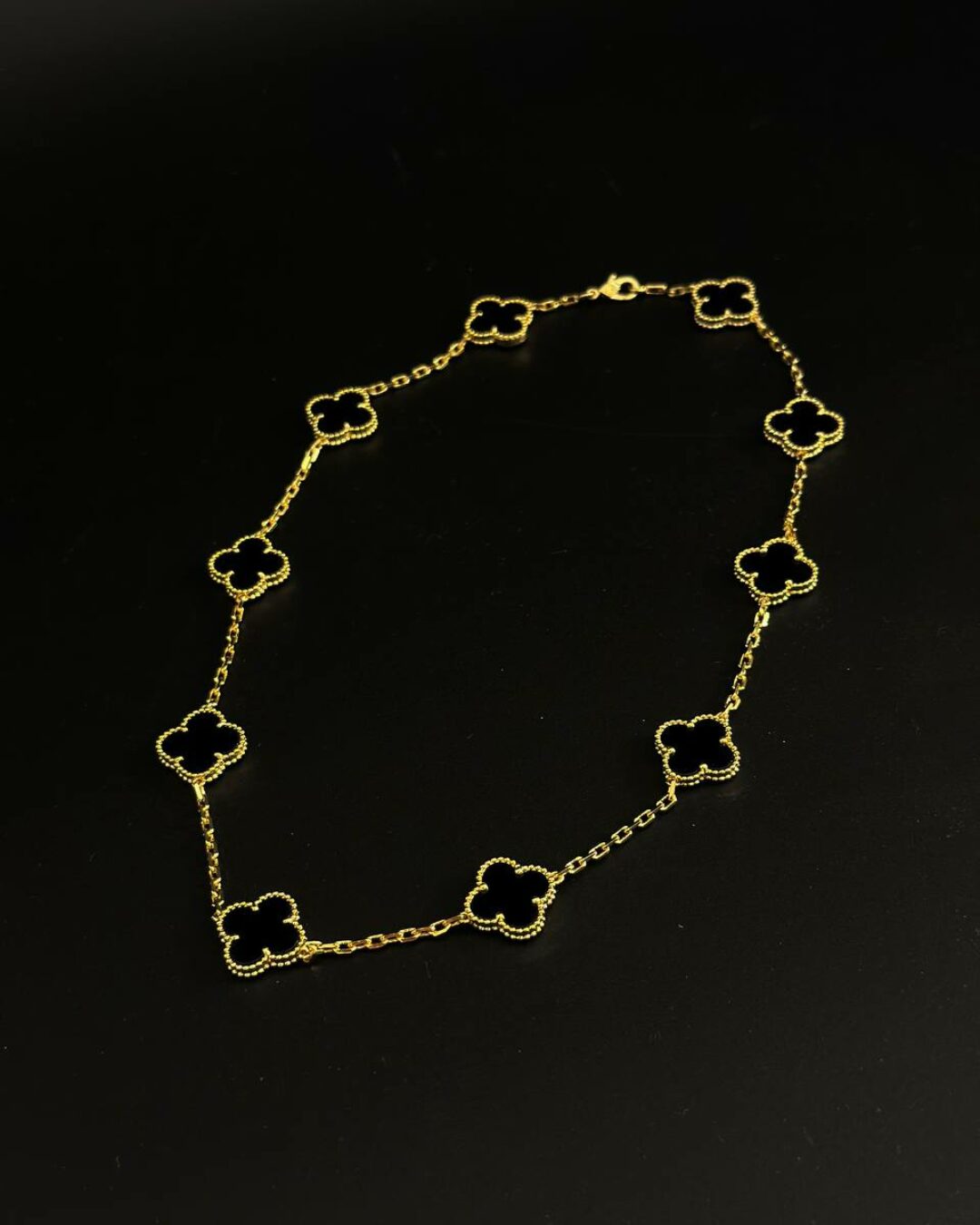 Колье Van Cleef & Arpels Vintage Alhambra(Gold/DarkBlue/Poly) — изображение 3
