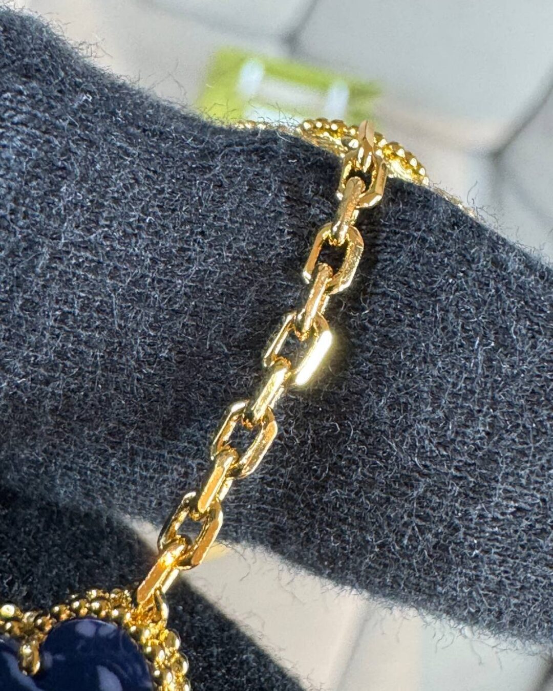 Колье Van Cleef & Arpels Vintage Alhambra(Gold/DarkBlue/Poly) — изображение 6