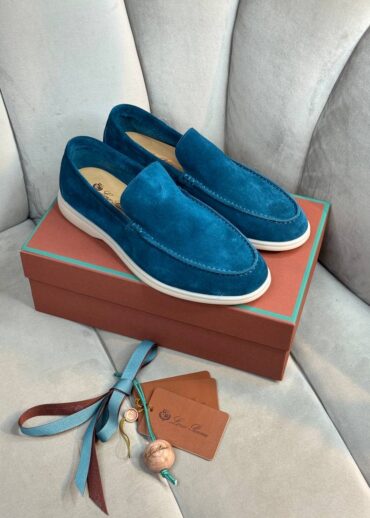 Лоферы Loro Piana Malachite Blue