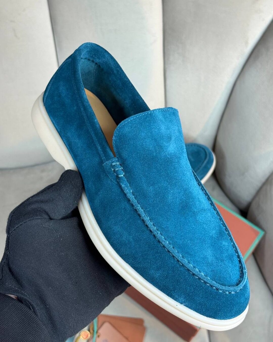 Лоферы Loro Piana Malachite Blue — изображение 9
