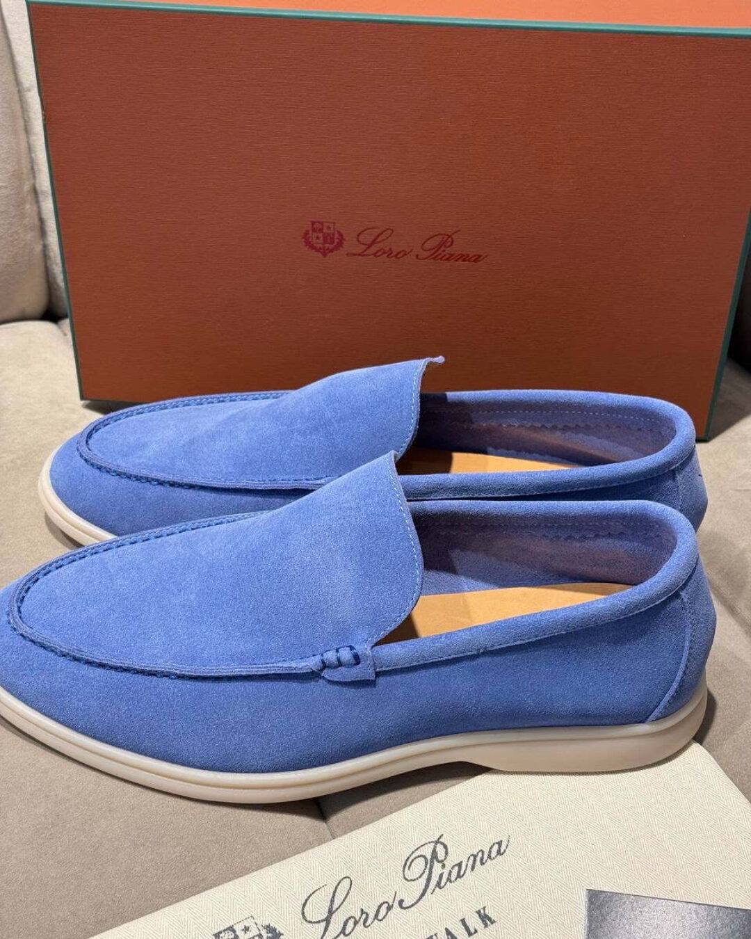 Лоферы Loro Piana Sky Blue — изображение 2