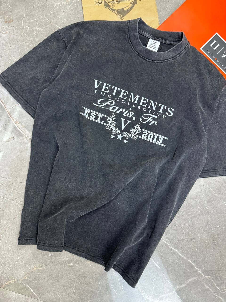 Футболка Vetements Logo Paris — фото 3