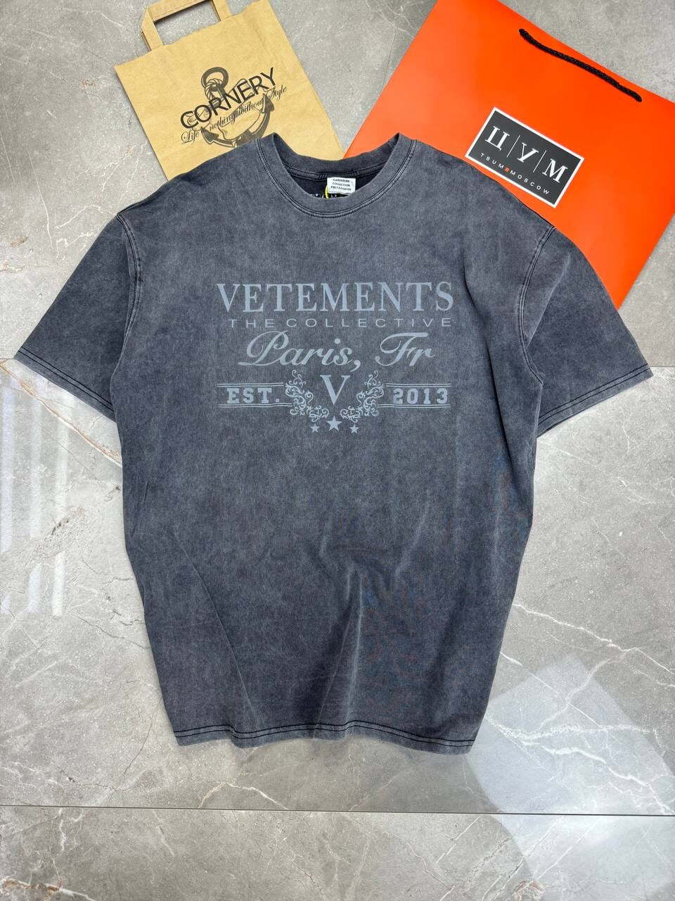 Футболка Vetements Logo Paris — фото 1