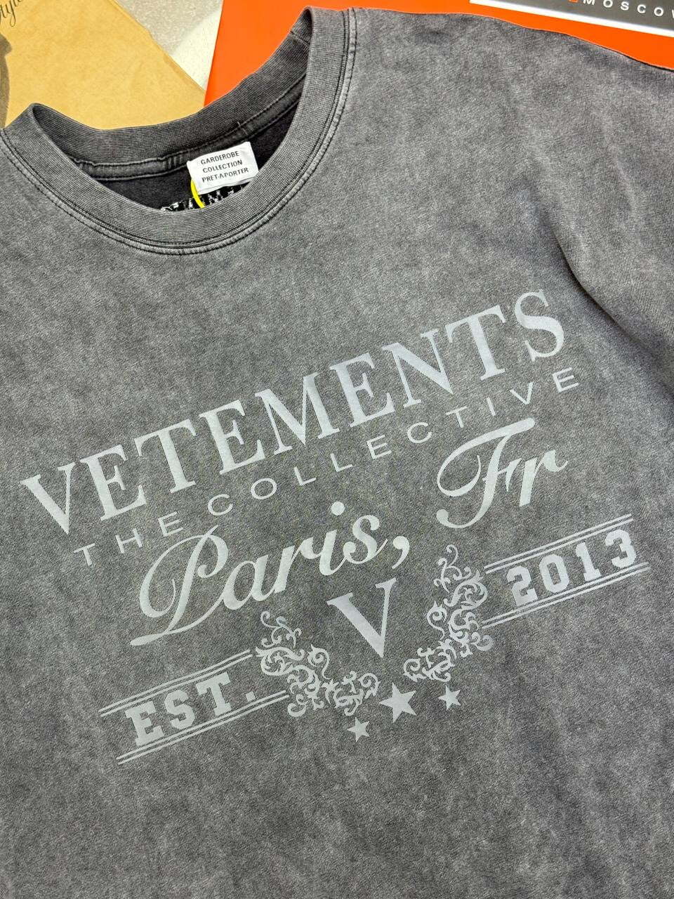 Футболка Vetements Logo Paris — фото 3