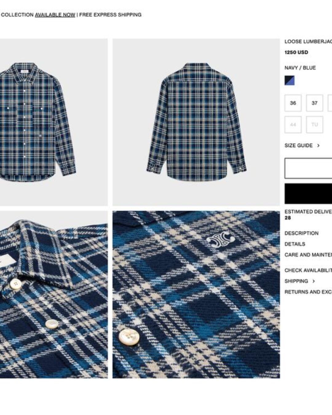 Рубашка Celine — изображение 10