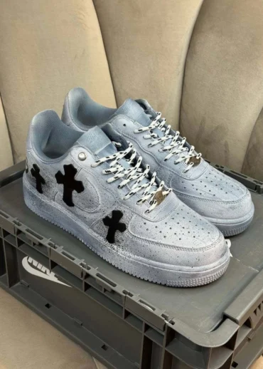 Кроссовки Nike Air Force 1 x Chrome Hearts Gray