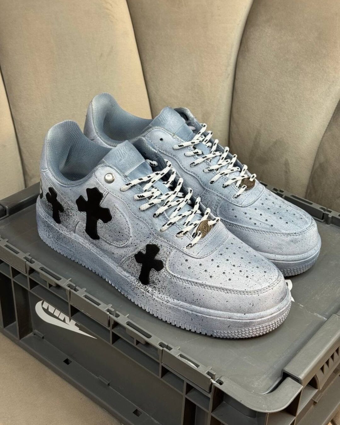 Кроссовки Nike Air Force 1 x Chrome Hearts Gray