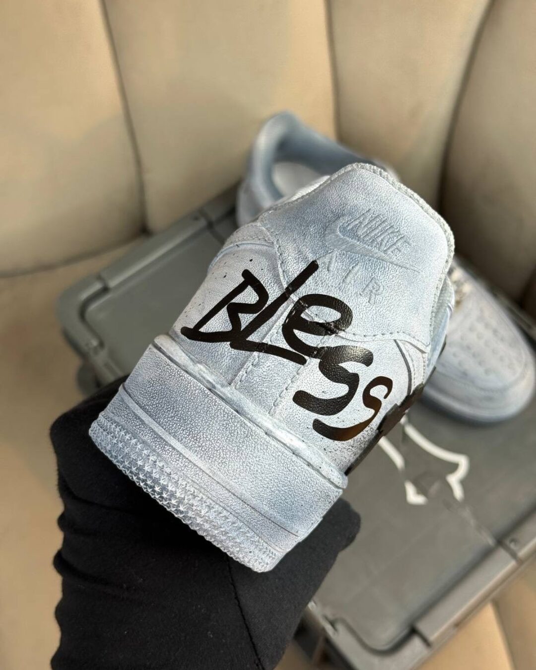 Кроссовки Nike Air Force 1 x Chrome Hearts Gray — изображение 6