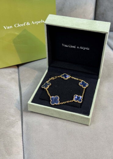 Браслет Van Cleef & Arpels Vintage Alhambra Gold/Blue