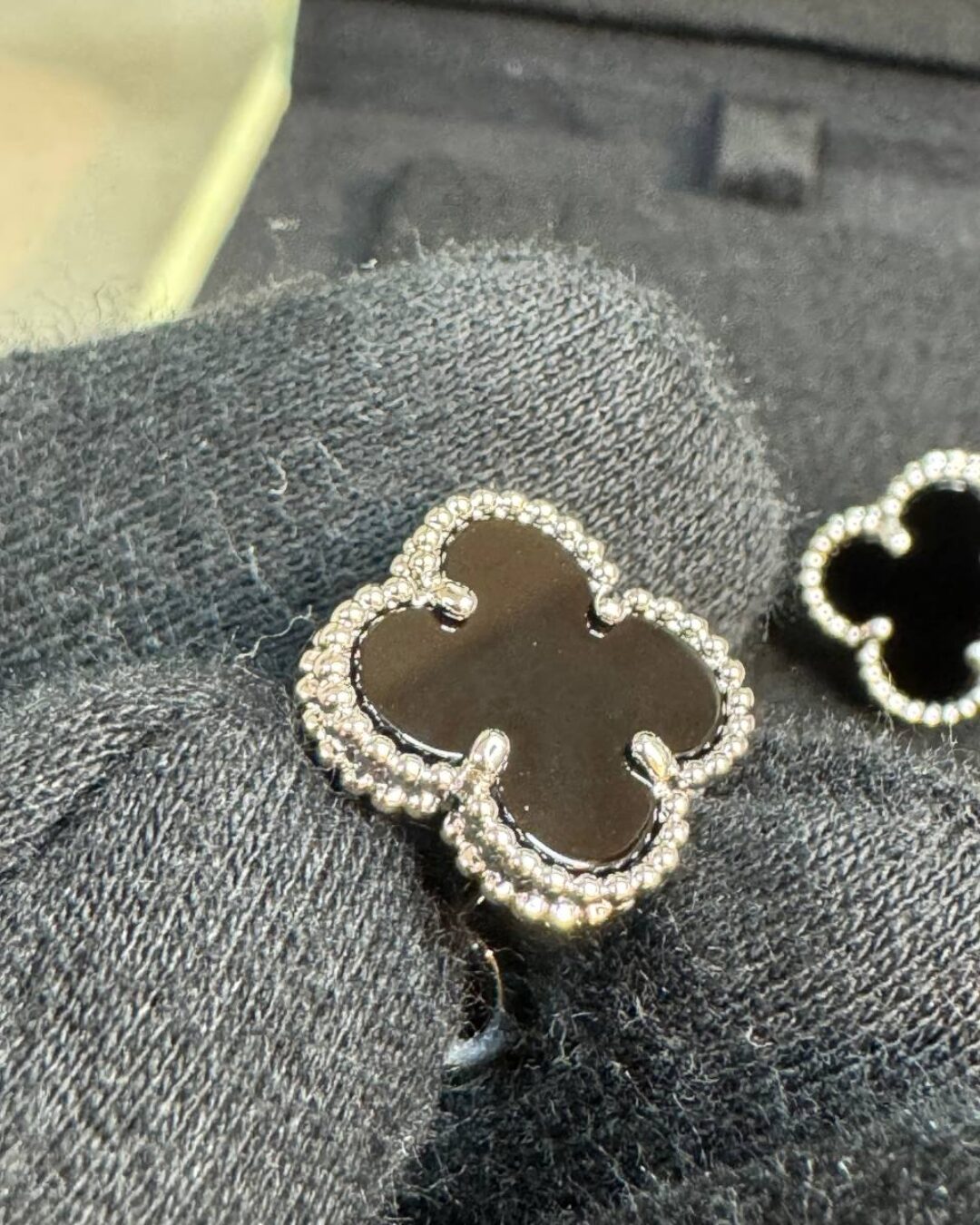 Серьги Van Cleef & Arpels Vintage Alhambra (Silver/Black) — изображение 5