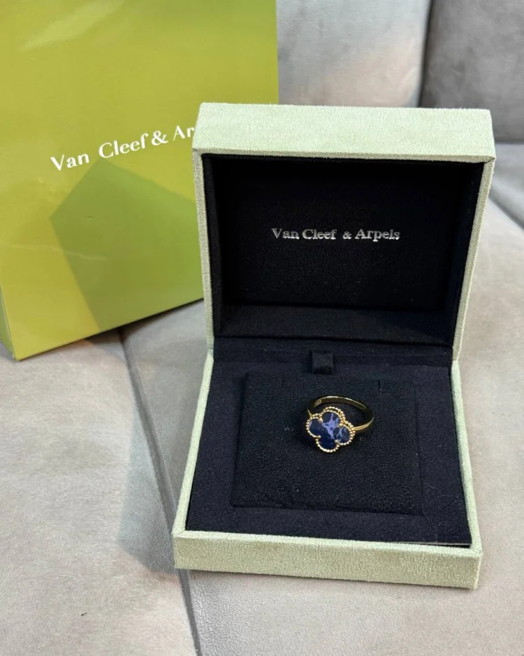 Кольцо Van Cleef & Arpels Vintage Alhambra (Gold/Blue) — фото 1