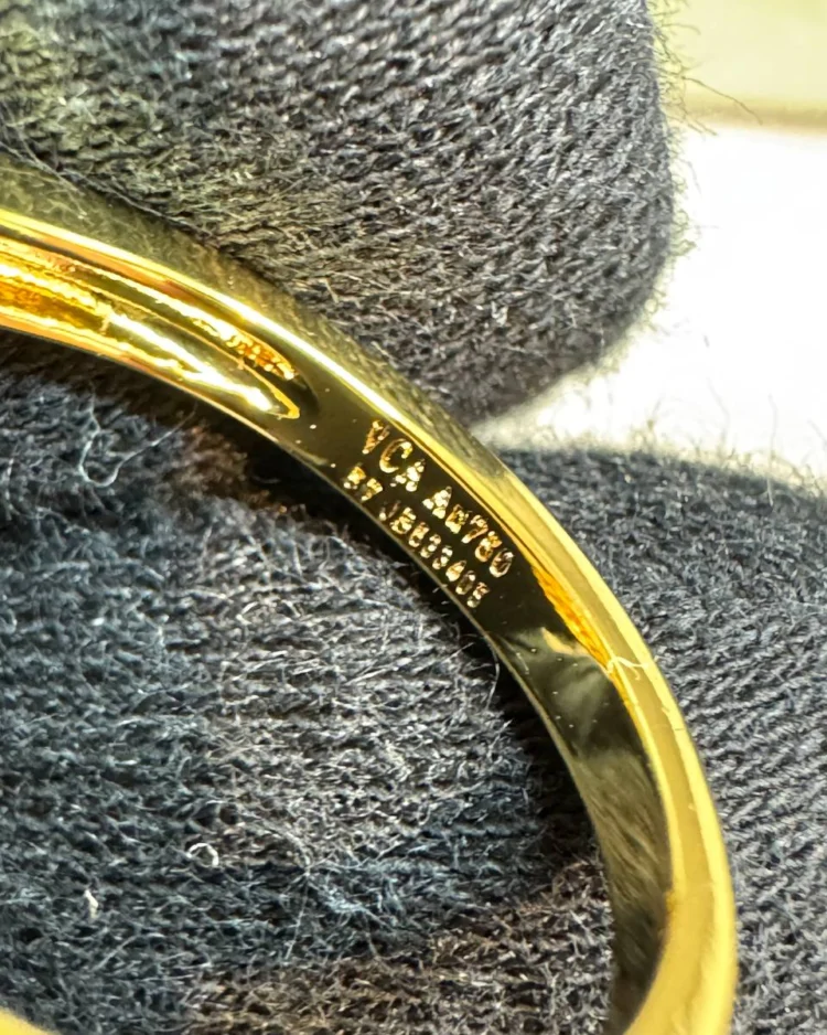 Кольцо Van Cleef & Arpels Vintage Alhambra (Gold/Blue) — фото 6