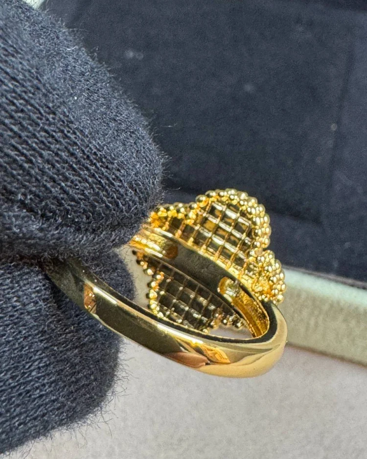 Кольцо Van Cleef & Arpels Vintage Alhambra (Gold/Blue) — фото 7