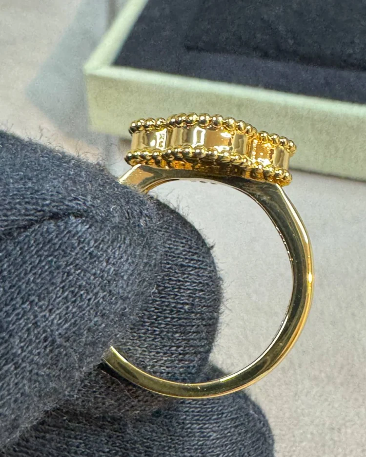Кольцо Van Cleef & Arpels Vintage Alhambra (Gold/Blue) — фото 8