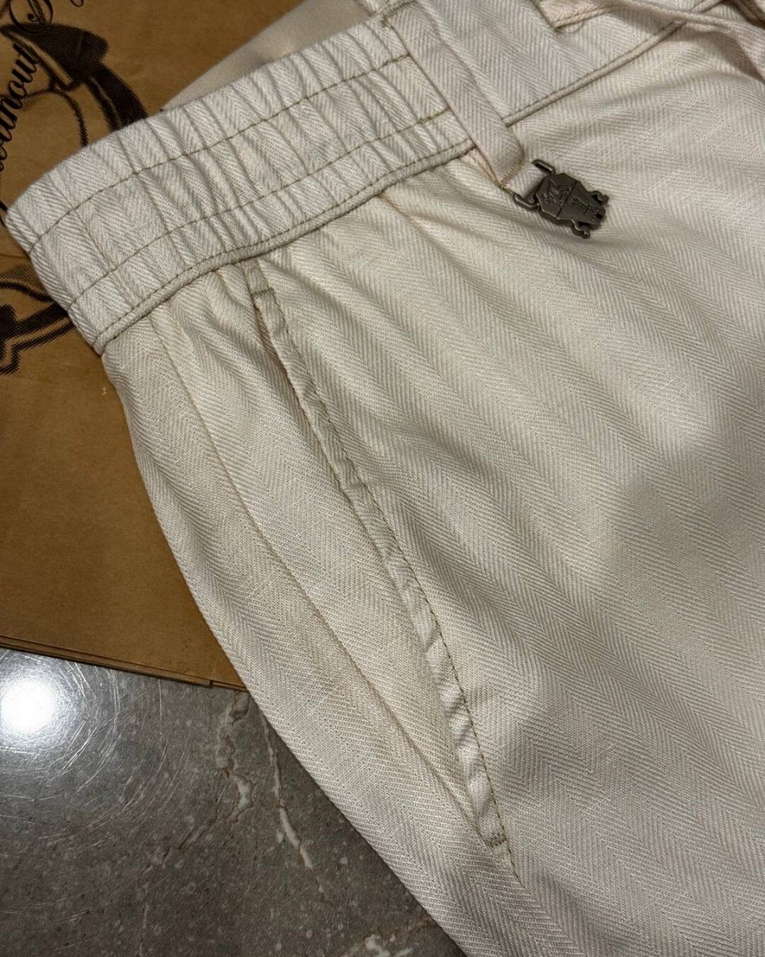 Льняные штаны Brunello Cucinelli — изображение 5