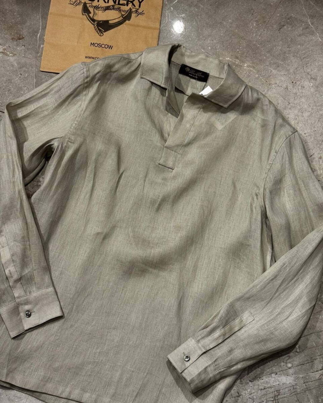 Льняная рубашка Loro Piana — изображение 4