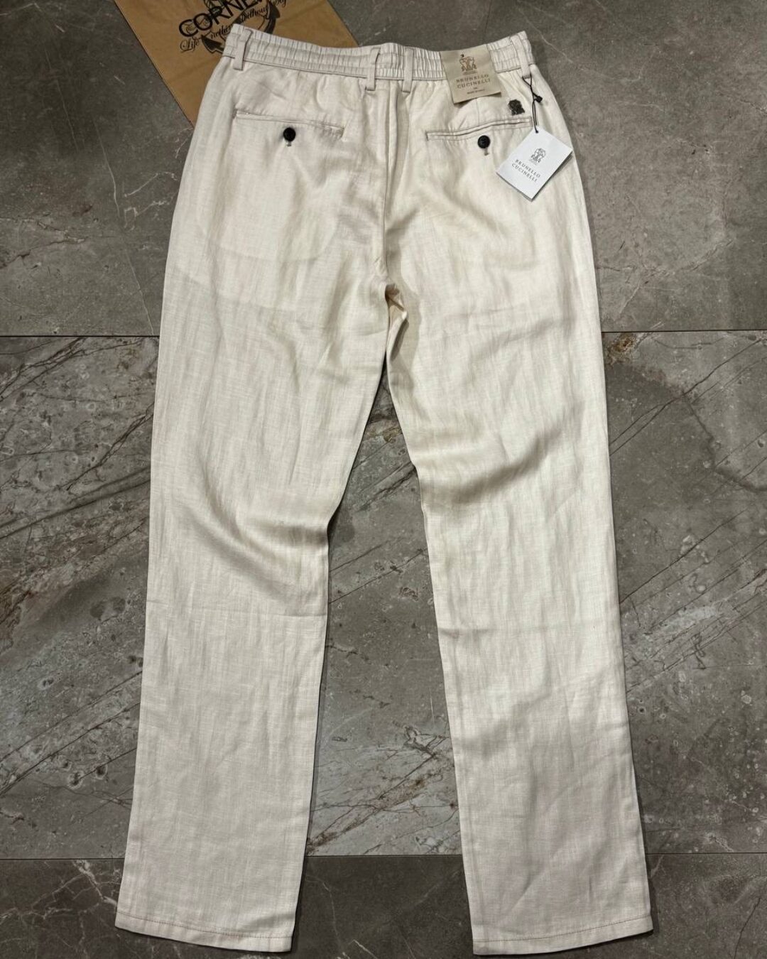 Льняные штаны Brunello Cucinelli — изображение 3