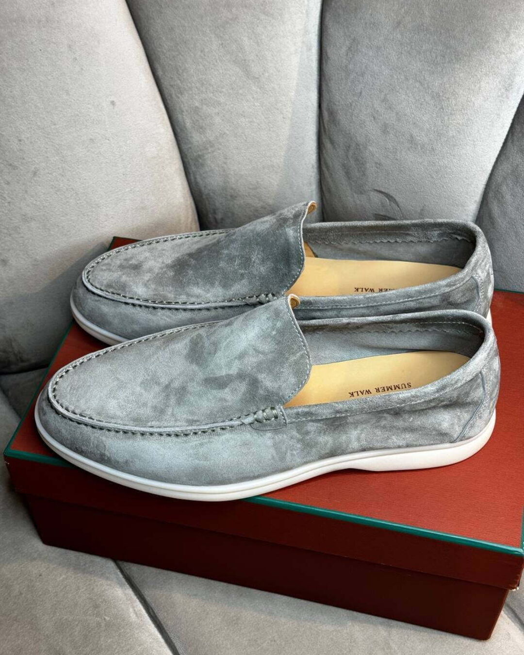 Лоферы Loro Piana Asphalt Grey — изображение 3