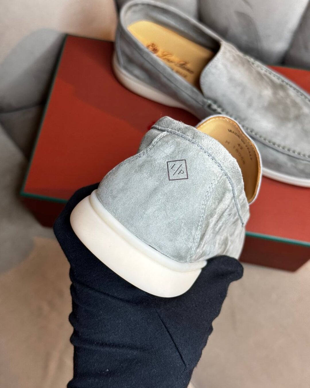 Лоферы Loro Piana Asphalt Grey — изображение 5