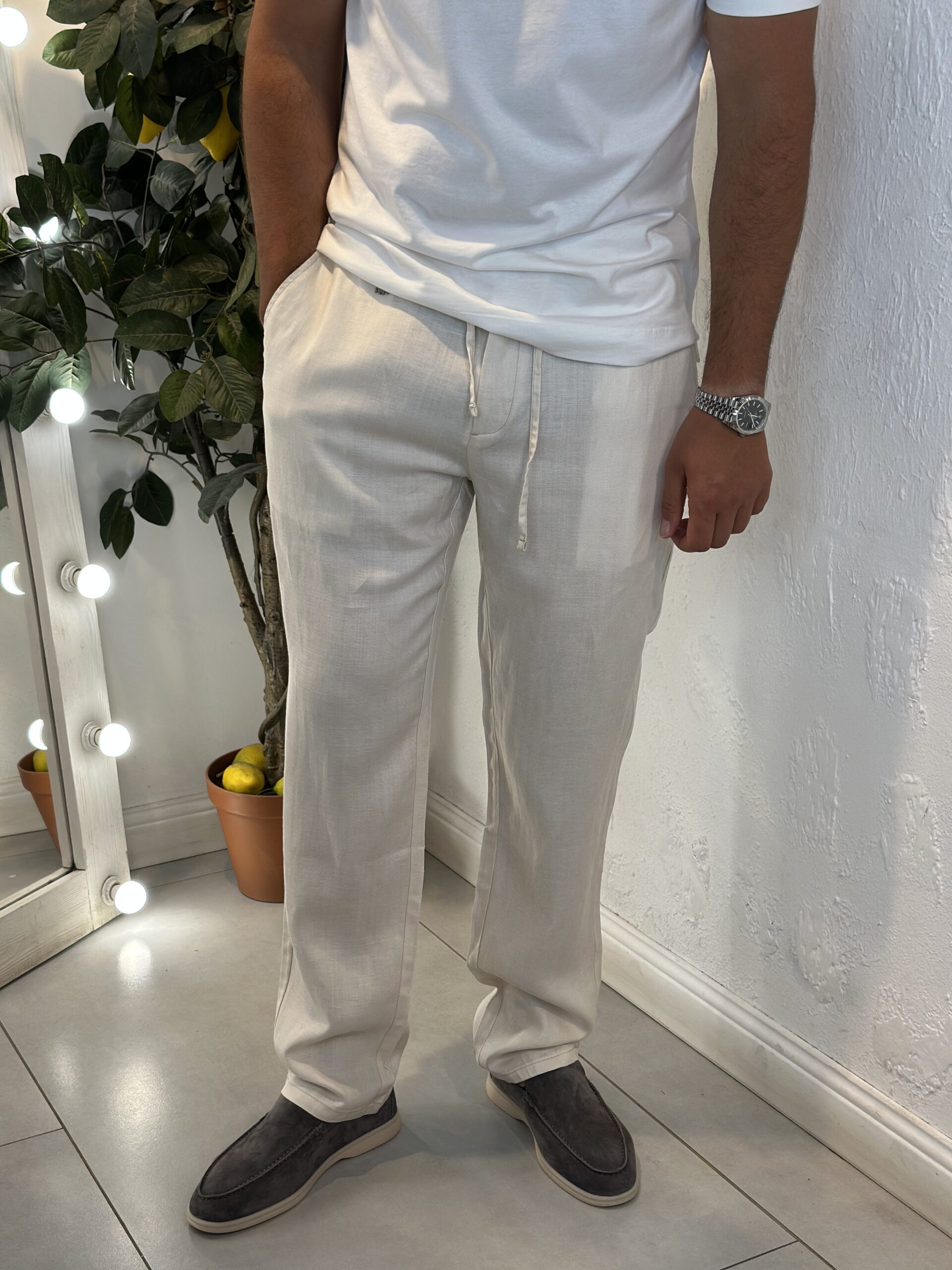 Льняные штаны Brunello Cucinelli