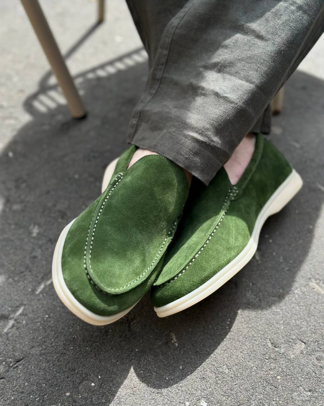 Лоферы Loro Piana Army Green — изображение 4