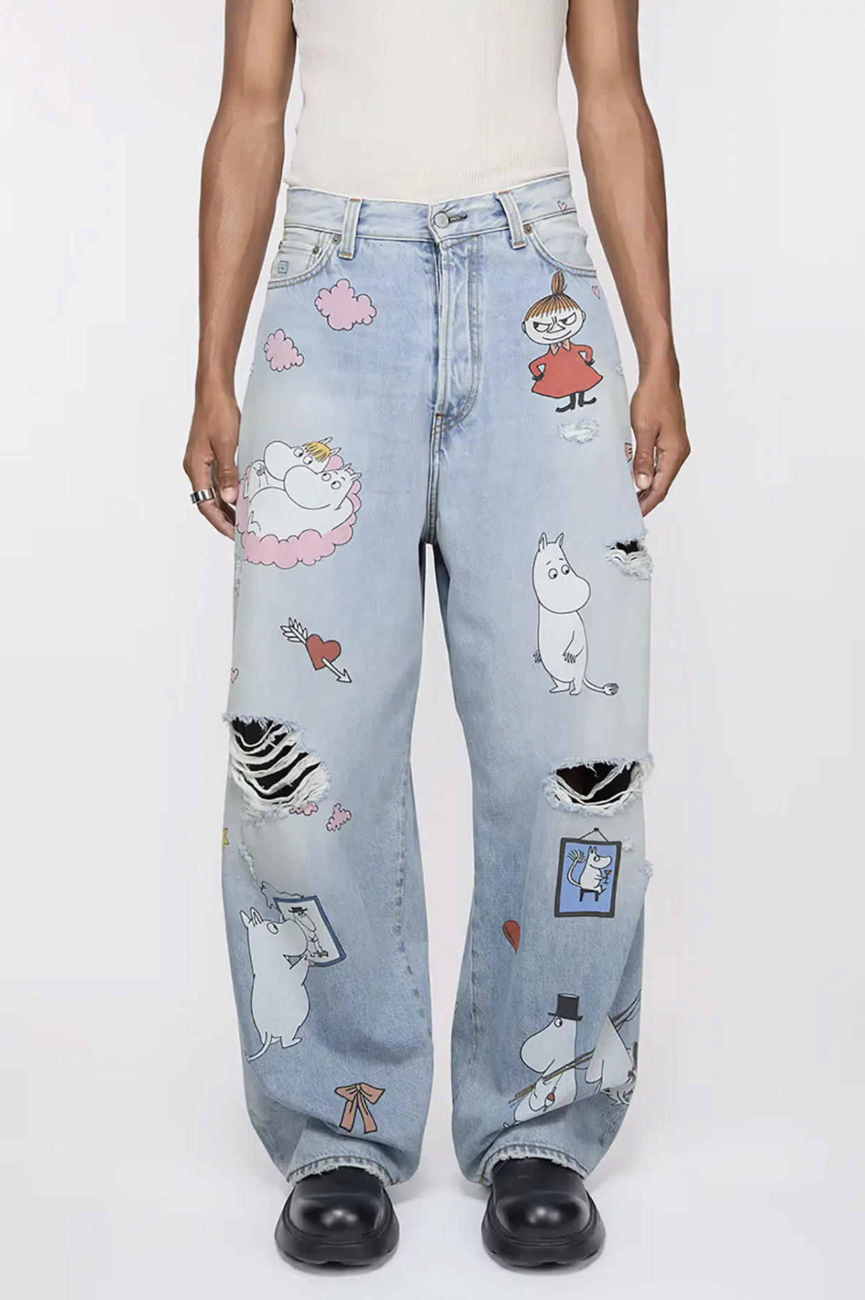 Джинсы Acne x Moomin