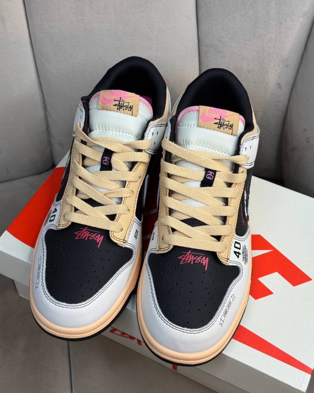 Кеды Nike Dunk Low Retro x Stussy — изображение 2