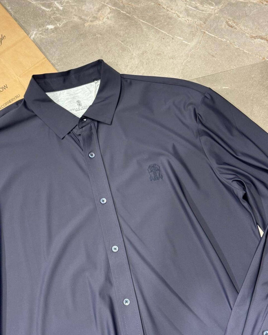 Льняная рубашка Brunello Cucinelli — изображение 3